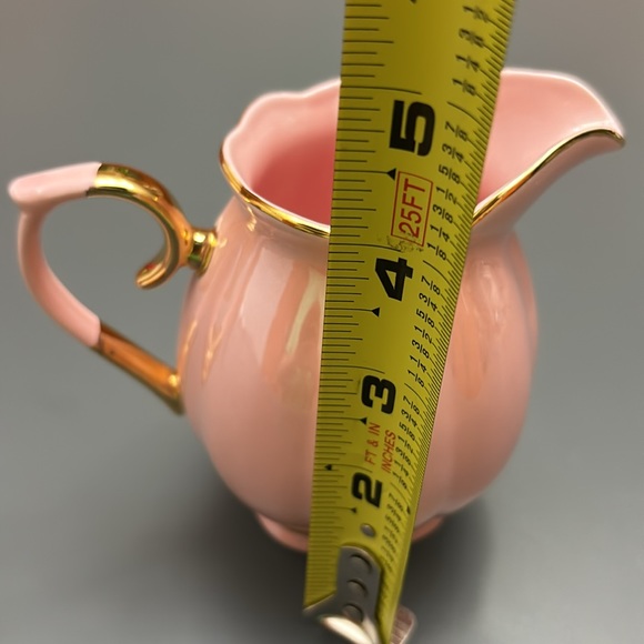 Grace Teaware Fine Porcelain Creamer Lusterware Pink and Gold Vintage - gift - Picture 7 of 8